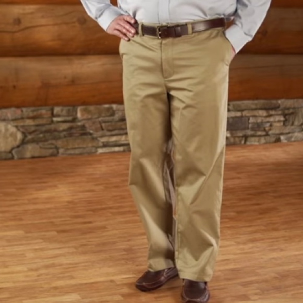 Great gift! Duluth Men’s Middle Management Flat Chinos 36x32 tags on stone color